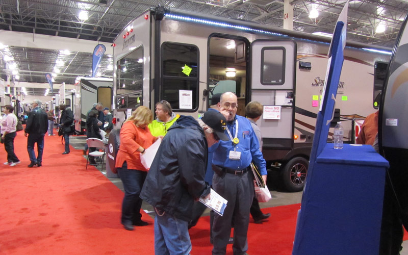 Shopping for new RV at Camper & RV Show