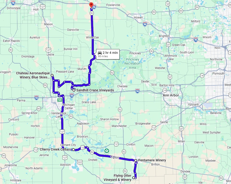 Pioneer Wine Trail, Michigan, Driving Tour, by MARVAC