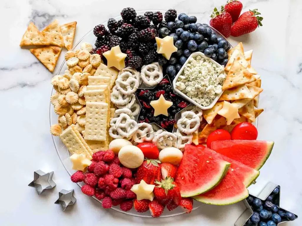 Patriotic Charcuterie Board from Hostess at Heart