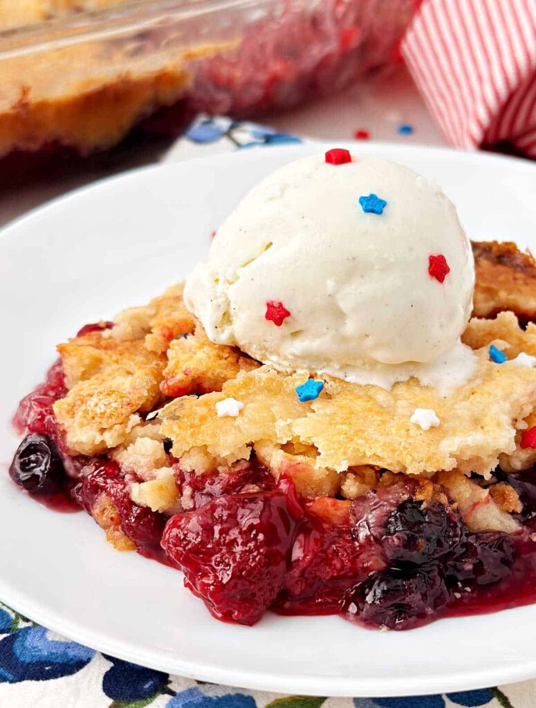 Easy Red, White, and Blue Dump Cake – Courtesy of Meatloaf and Melodrama