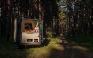 Campervan dispersed camping in Michigan