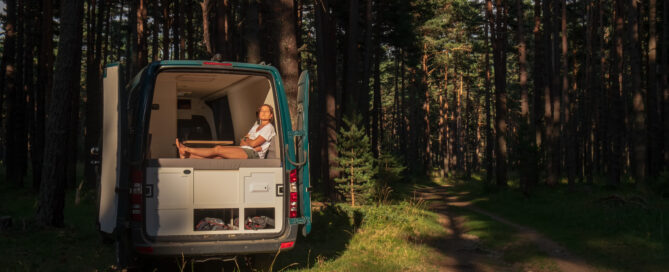 Campervan dispersed camping in Michigan