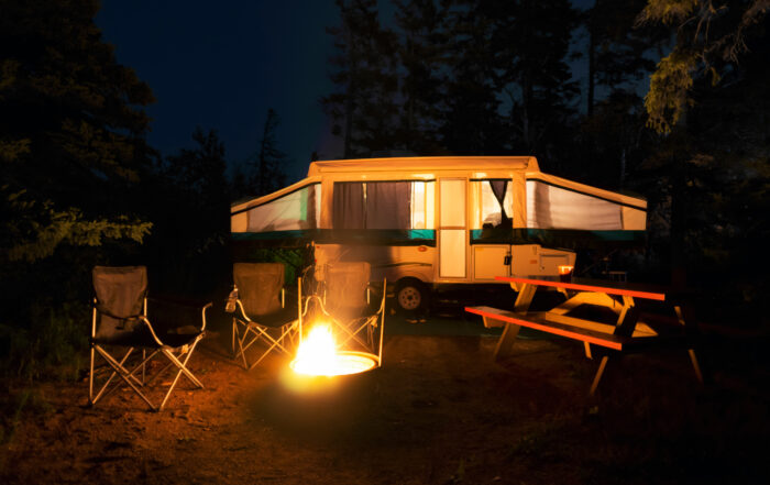 Traditional pop-up camper (tent trailer)
