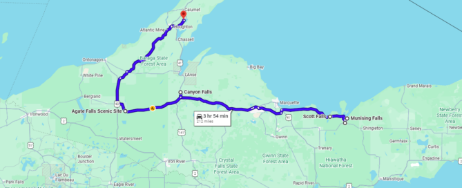 Driving Tour Upper Peninsula Waterfalls